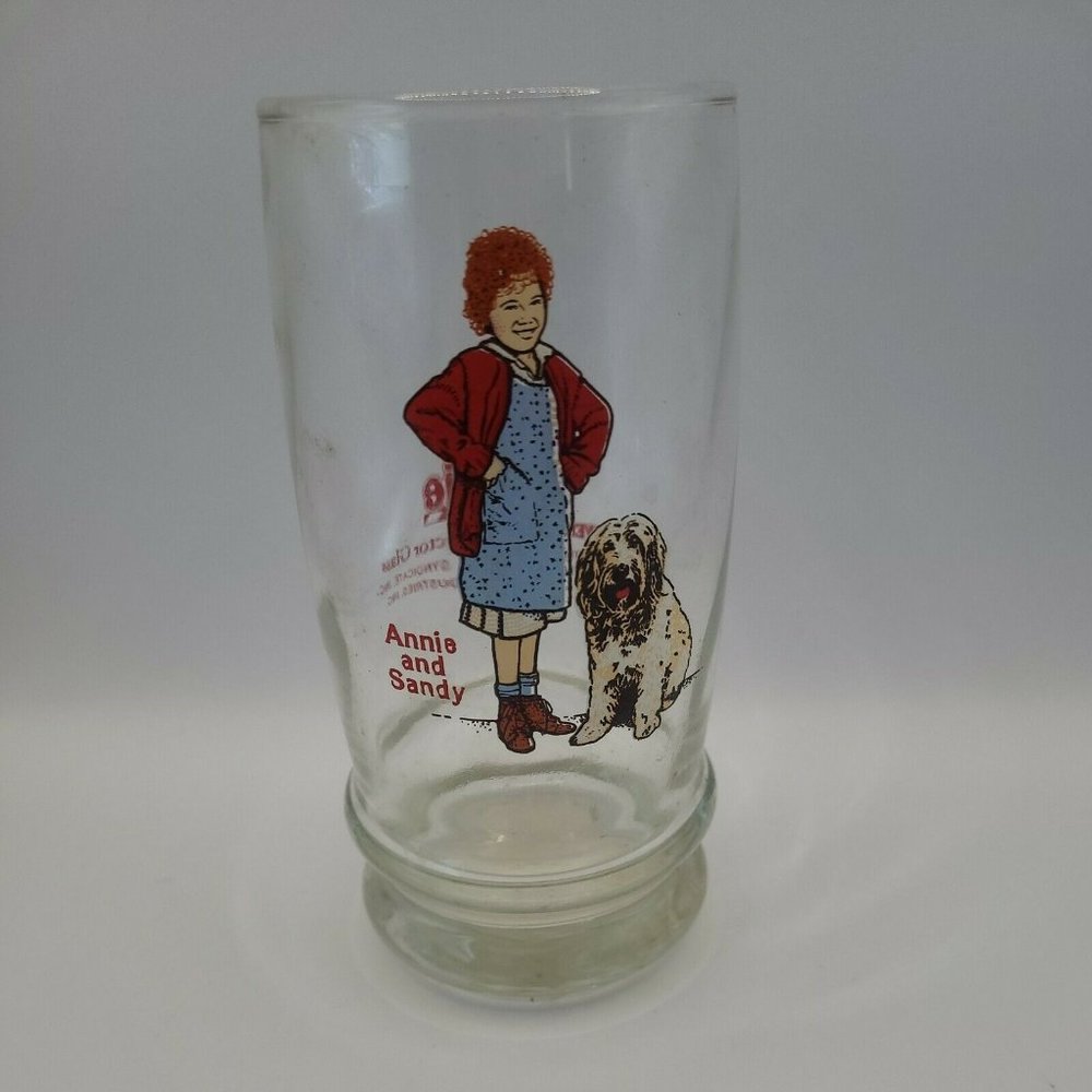 Orphan Annie Tumbler Cup Sandy (6", 16oz Glass) Swensen's Collector 1982 VINTAGE